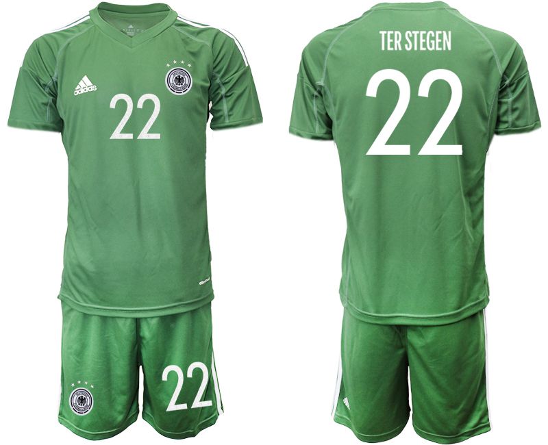 Men 2021 World Cup National Germany army green goalkeeper #22 Soccer Jerseys->->Soccer Country Jersey
